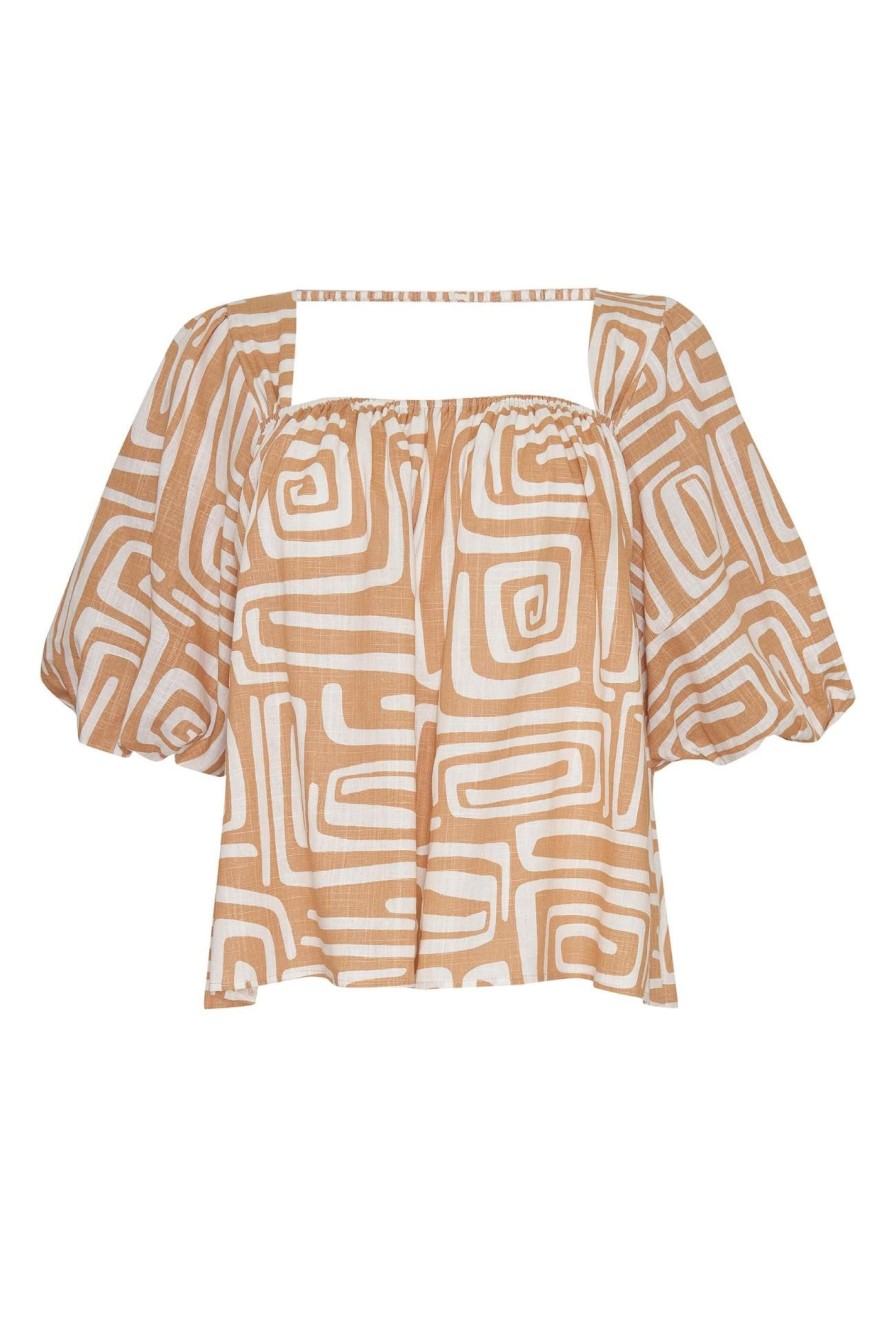 Women Girl and the Sun Tops | Manuela Top-Terraza Print