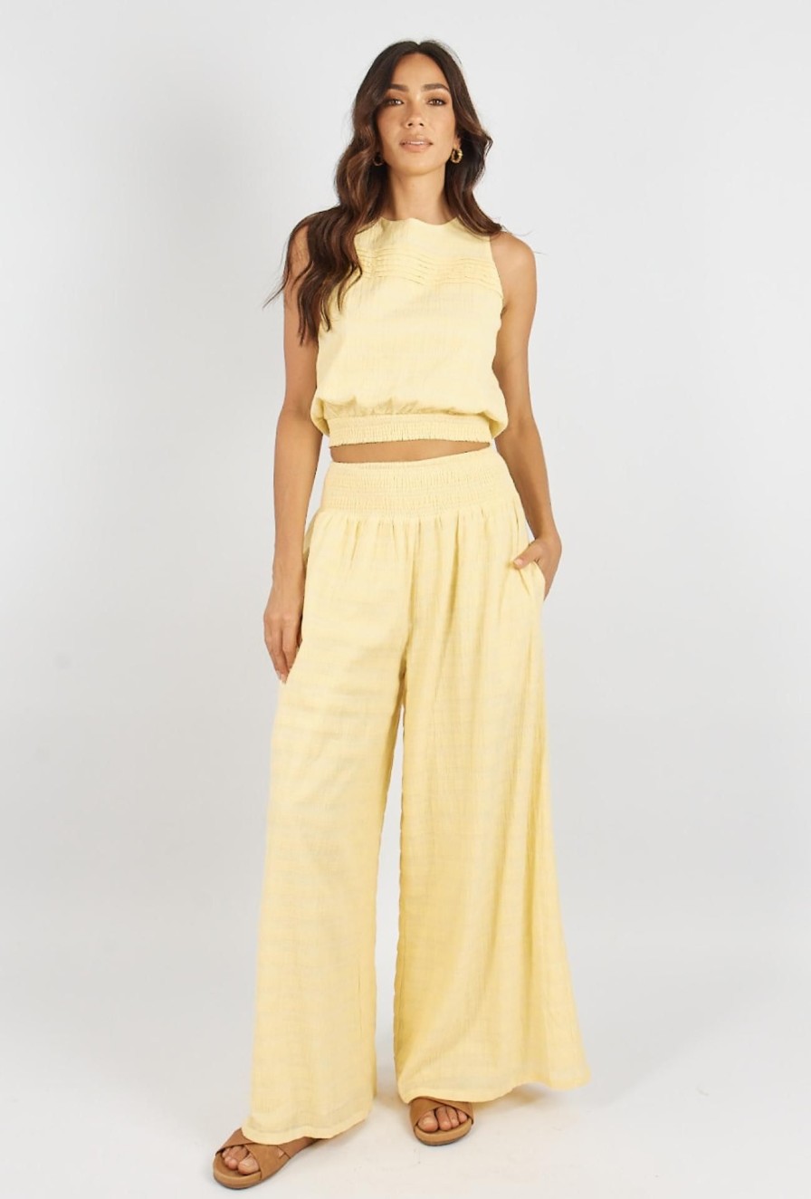 Women Girl and the Sun Bottoms | Illaria Pants-Banana