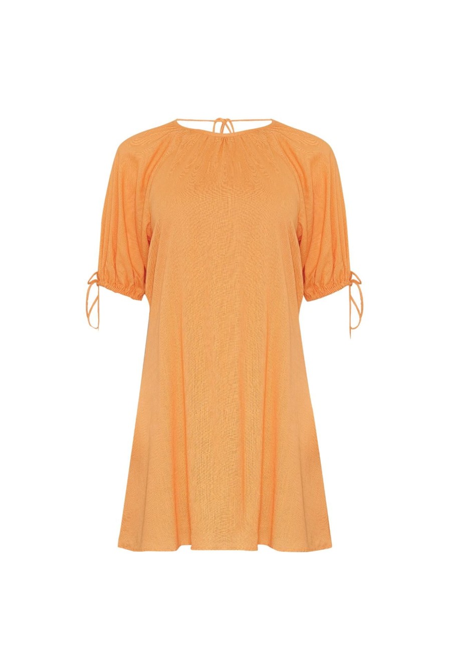 Women Girl and the Sun Dresses | Tish Mini Dress-Sunset Orange