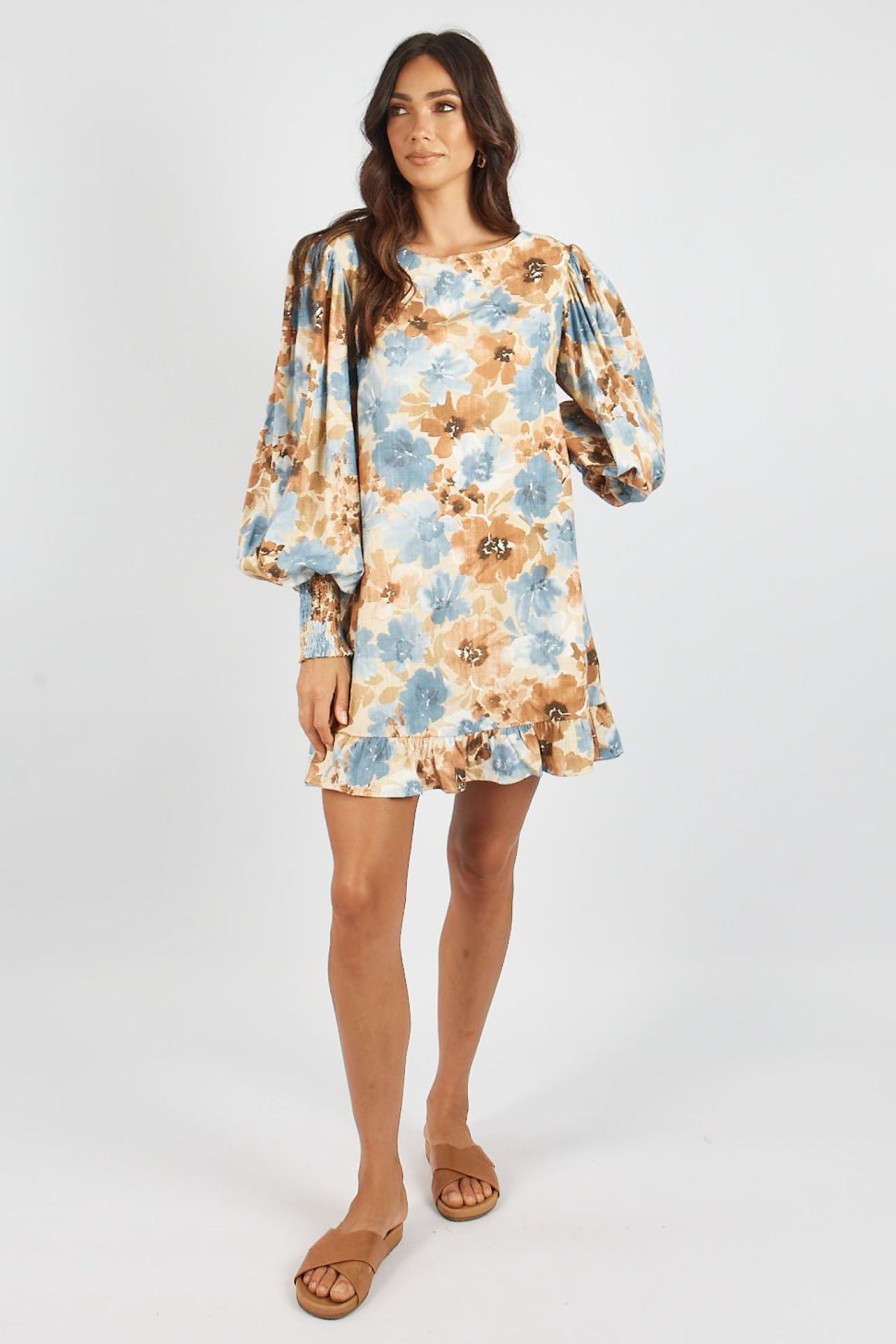 Women Girl and the Sun Dresses | Marcie Mini Dress-Poppy Floral Print