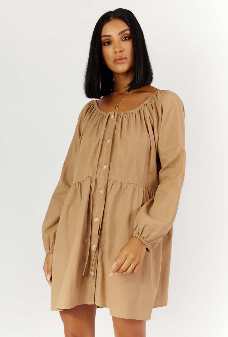 Women Girl and the Sun Dresses | Leo Dress-Brown