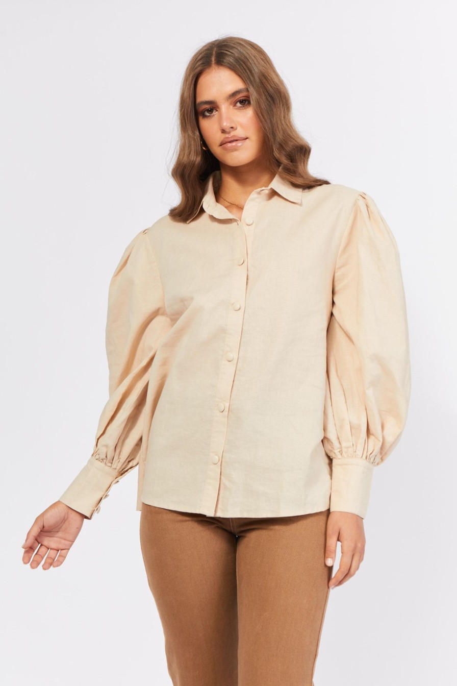 Women Girl and the Sun Tops | Mya Top-Beige