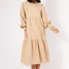 Women Girl and the Sun Dresses | Lucinne Midi Dress-Sand