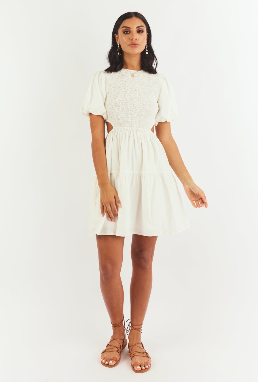 Women Girl and the Sun Dresses | Bianca Mini Dress-White