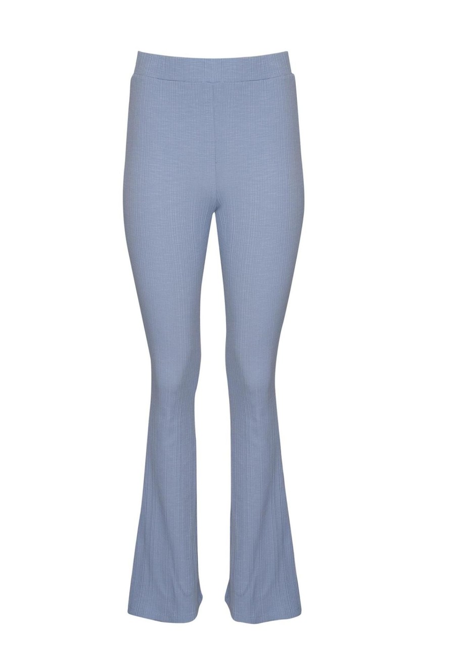 Women Girl and the Sun Bottoms | Sophie Flared Pants-Dusty Blue