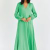 Women Girl and the Sun Dresses | Magdelena Maxi Dress-Green