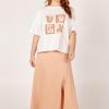 Women Girl and the Sun Graphic Tees | Leora Tee-Ivory & Brown