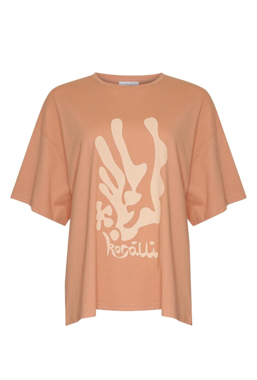 Women Girl and the Sun Tops | Koralli Tee-Blush & Vanilla