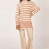 Women Girl and the Sun Tops | Sonnet Knit-Beige & Cream