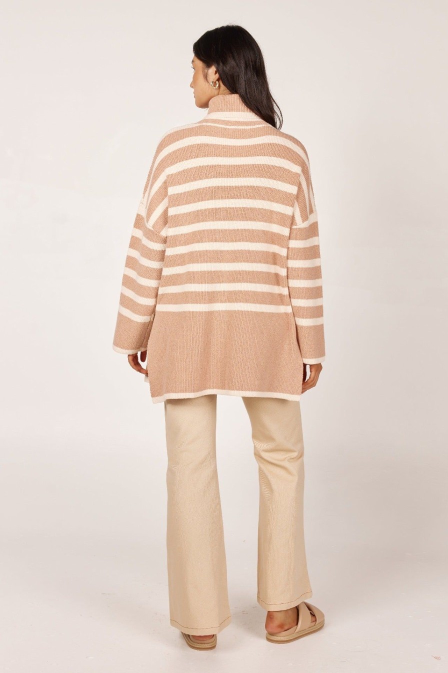 Women Girl and the Sun Tops | Sonnet Knit-Beige & Cream