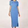 Women Girl and the Sun Tops | Melina Midi Dress-Ocean Blue