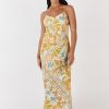 Women Girl and the Sun Dresses | Celestial Maxi Dress-Paradise Print