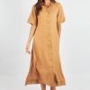 Women Girl and the Sun Dresses | Franca Midi Dress-Brown