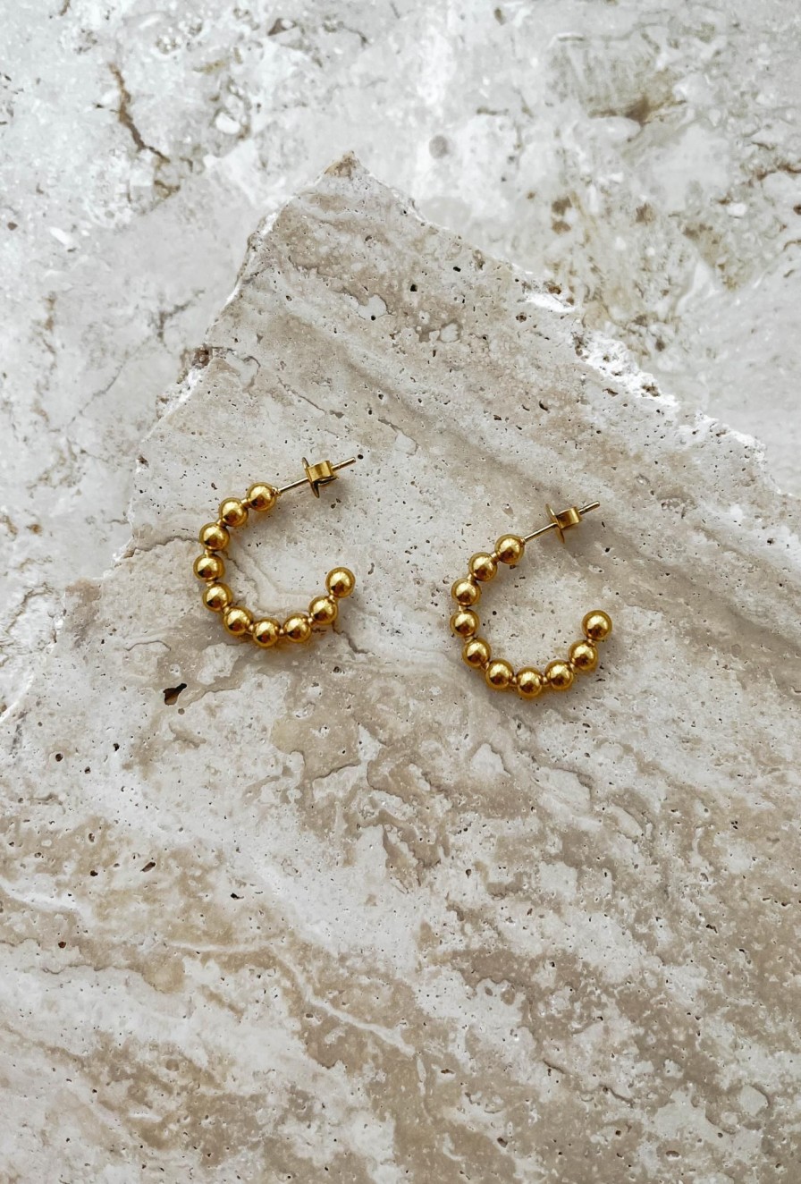 Women Girl and the Sun Other Accessories | Stud Beads Mini Hoop Earrings