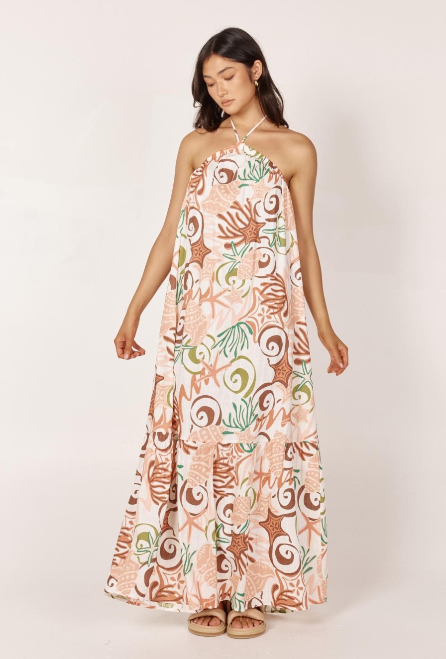 Women Girl and the Sun Dresses | Tessa Maxi Dress-Koralli Print