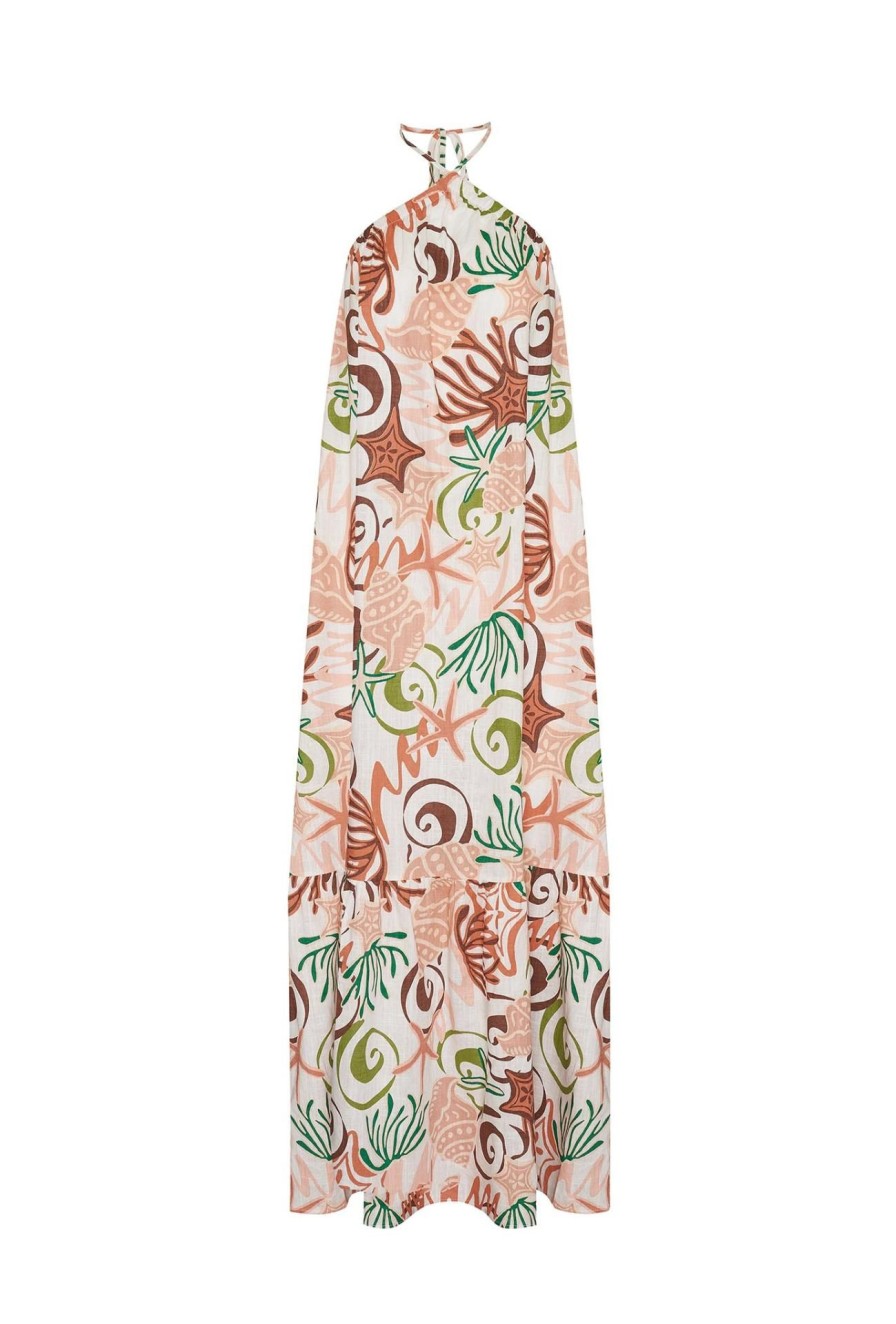 Women Girl and the Sun Dresses | Tessa Maxi Dress-Koralli Print