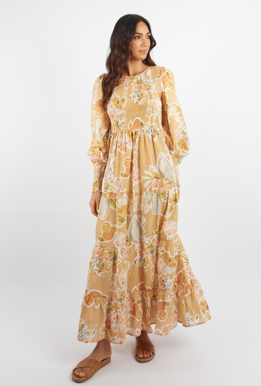 Women Girl and the Sun Dresses | Allegro Maxi Dress-Tropical Print