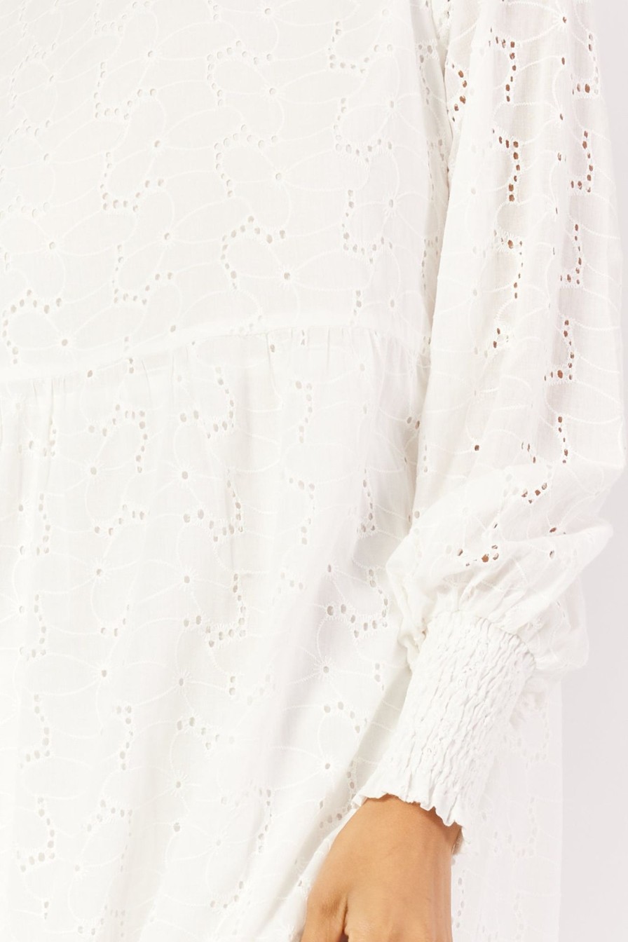 Women Girl and the Sun Dresses | Lucinne Midi Dress-White Eyelet