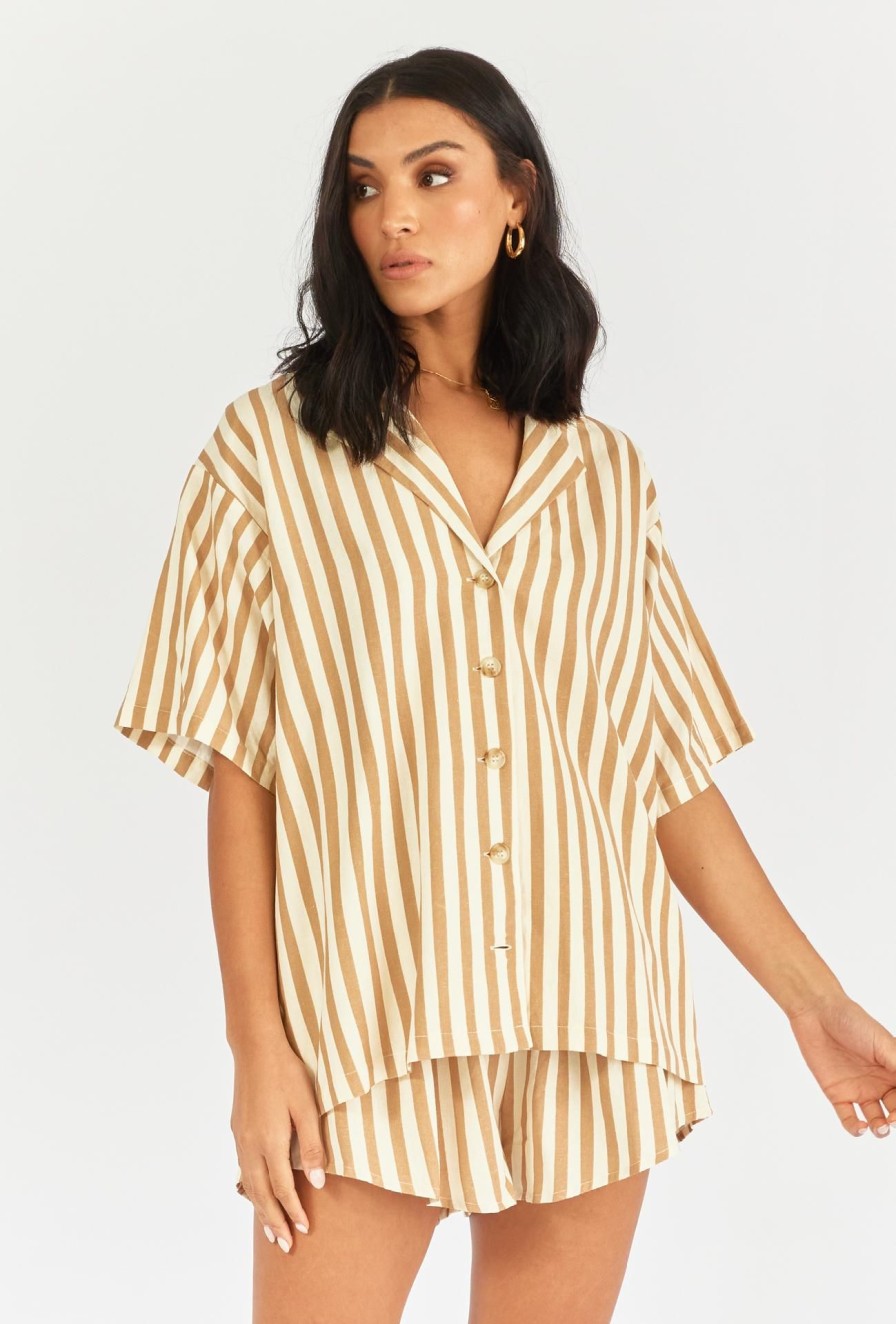 Women Girl and the Sun Tops | San Remo Shirt-Stripe Print