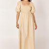 Women Girl and the Sun Dresses | Ana Midi Dress-Vanilla