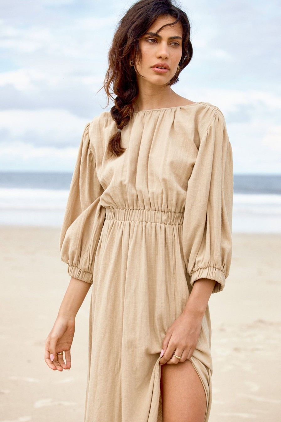 Women Girl and the Sun Dresses | Ailani Maxi Dress-Khaki