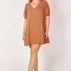 Women Girl and the Sun Dresses | Isadora Mini Dress-Hazelnut