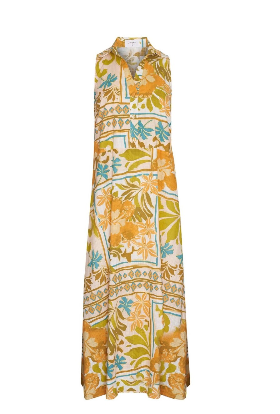 Women Girl and the Sun Dresses | Mani Midi Dress-Paradise Print