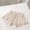 Kids Girl and the Sun | Kids Como Shorts-Brown Stripe