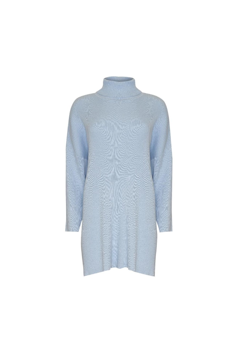 Women Girl and the Sun Tops | Jezebel Knit Dress-Sky Blue