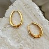 Women Girl and the Sun Jewellery | Water Drop Hoop Earrings-Large