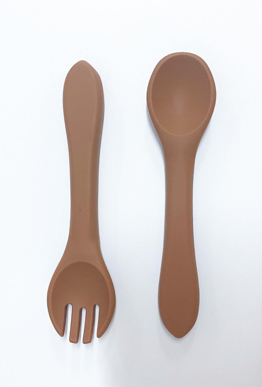 Kids Girl and the Sun | Silicone Fork Set/Clay