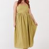 Women Girl and the Sun Dresses | Cove Midi Dress-Avocado