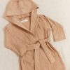 Kids Girl and the Sun | Kids Carmen Robe-Beige Waffle