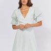 Women Girl and the Sun Dresses | Amina Mini Dress-Dusty Blue