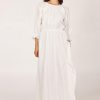 Women Girl and the Sun Dresses | Marine Maxi Dress-White Eyelet