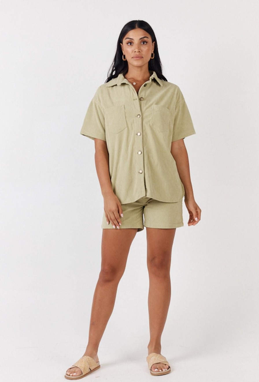 Women Girl and the Sun Tops | Delfina Top-Green