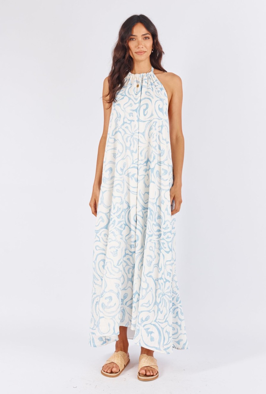 Women Girl and the Sun Dresses | Tamra Maxi Dress-Thalassa Print