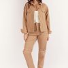 Women Girl and the Sun Tops | Cora Jacket-Mocha Denim