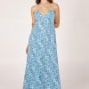 Women Girl and the Sun Dresses | Iris Maxi Dress-Ocean Print