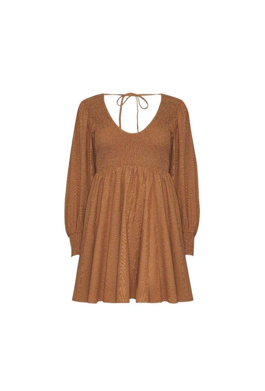 Women Girl and the Sun Dresses | Francine Mini Dress-Toffee