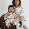 Kids Girl and the Sun | Farrah Onesie/Cream Mocha Stripe