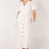 Women Girl and the Sun Denim | Nicole Midi Dress-Ivory