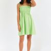 Women Girl and the Sun Dresses | Poppy Mini Dress-Apple Green