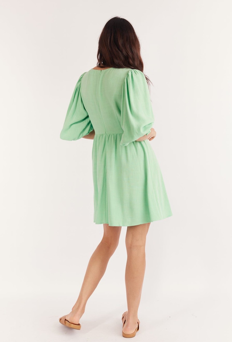 Women Girl and the Sun Dresses | Tova Mini Dress-Seafoam Green