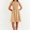 Women Girl and the Sun Dresses | Jazmin Mini Dress-Sand