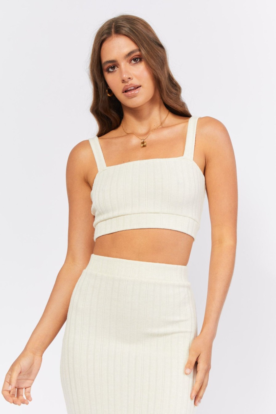 Women Girl and the Sun Tops | Elaina Crop-Cream