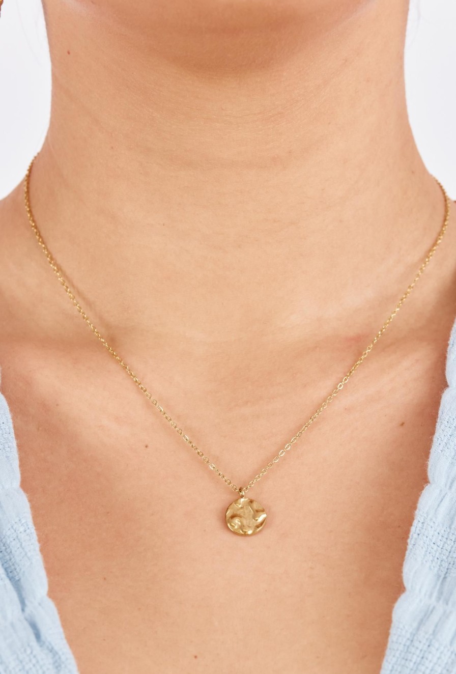 Women Girl and the Sun Other Accessories | Frankie Circle Necklace-Gold