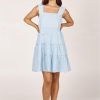 Women Girl and the Sun Dresses | Tory Mini Dress-Pastel Blue