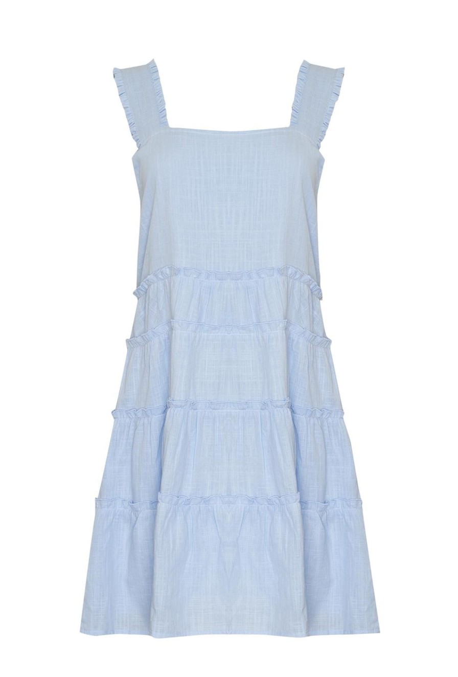 Women Girl and the Sun Dresses | Tory Mini Dress-Pastel Blue