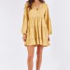 Women Girl and the Sun Dresses | Gala Mini Dress-Gold